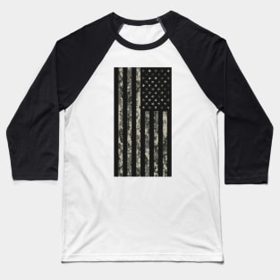 US Flag Down - Urban Black Baseball T-Shirt